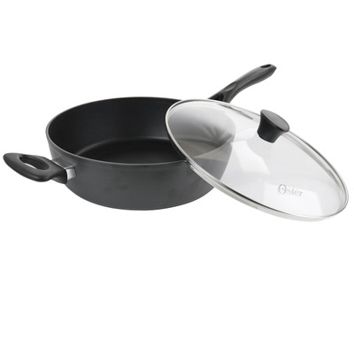 Oster 4.7 Quart Aluminum Saute Pan with Lid