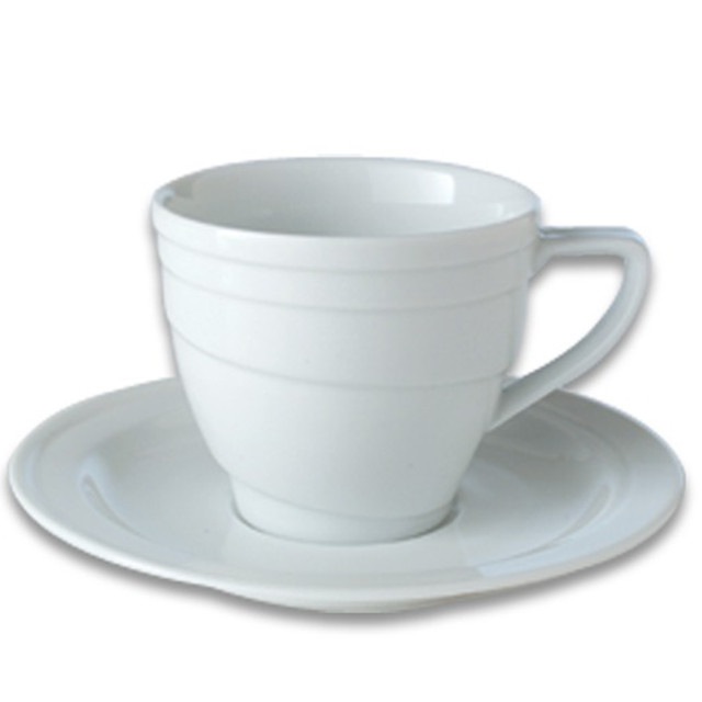 BergHOFF Essentials 3.5oz Porcelain Espresso Cup & Saucers, Set of 4