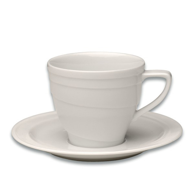 BergHOFF 4Pc Essentials Porcelain Espresso Cup 3.5 oz., and Saucers