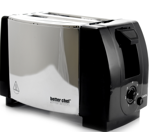 MegaChef Silver 4 Slice Toaster in Stainless Steel