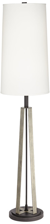 Metal and faux wood Floor Lamp