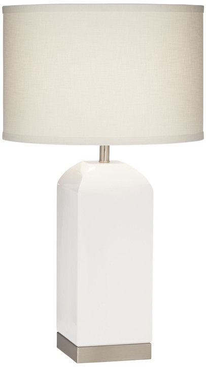 Poly and metal milk box in white Table Lamp