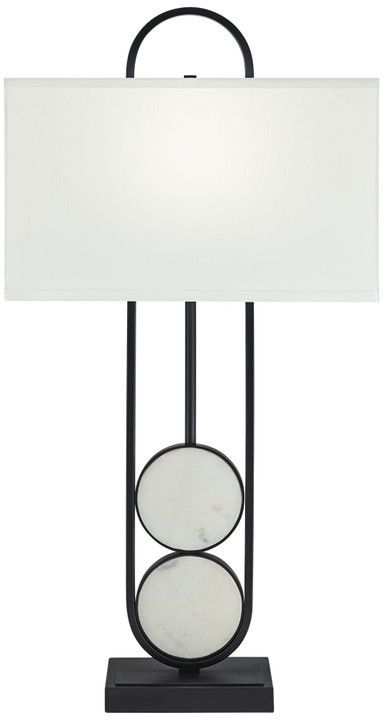 Metal with white marble accents Table Lamp