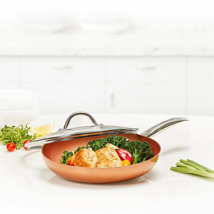 Copper Chef 10"  Frying Pan with Lid