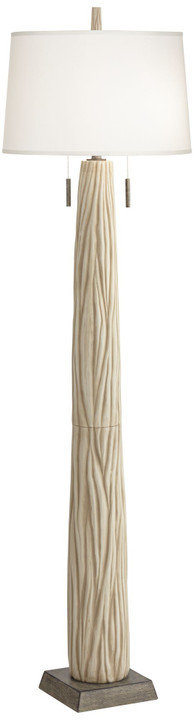 Poly carved floor lamp