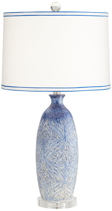 Blue and beige ceramic Table Lamp