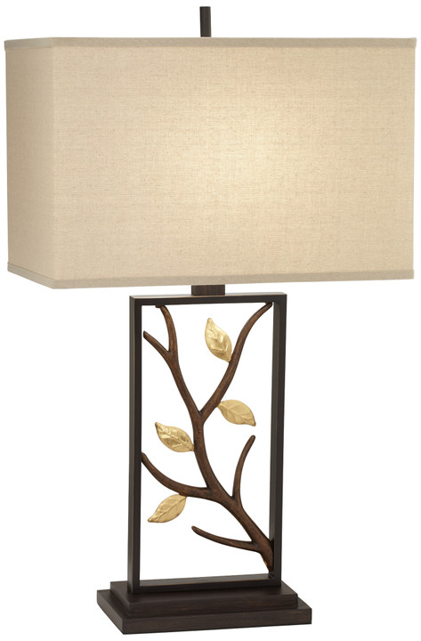 Metal lamp w/branches and leaves Table Lamp