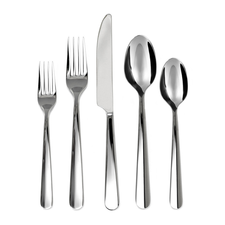 Gusto 60-Piece Flatware Set, 18/10 Stainless Steel (Service for 12)