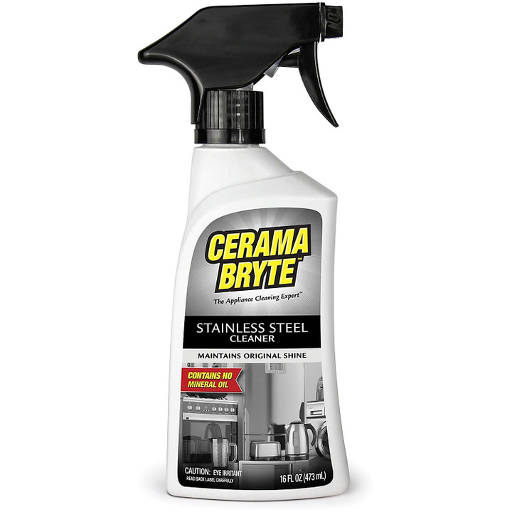 Cerama Bryte Stainless Steel Appliance Cleaner, 16 oz Spray Bottle