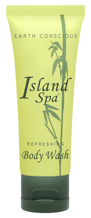 Island Spa Travel-Size Body Wash, 1.7 oz. with Flip Cap with Natural Aloe Vera (Case of 200)