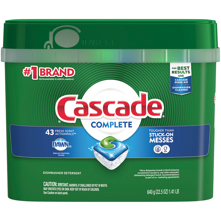 Cascade Complete ActionPacs, Fresh Scent, Box Of 43