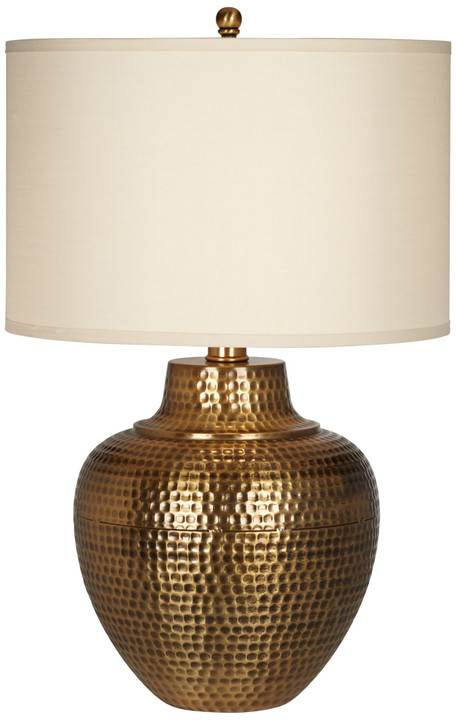 Antique brass metal hammered look Table Lamp