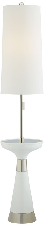 All metal with tray white finish Floor Lamp