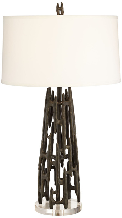 Black scaffolding faux wood Table Lamp