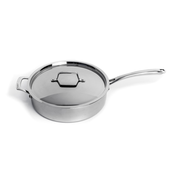 BergHOFF Professional 18/10 Stainless Steel Tri-Ply 5.2 Quart Saute Pan and Stainless Steel Lid, 11"