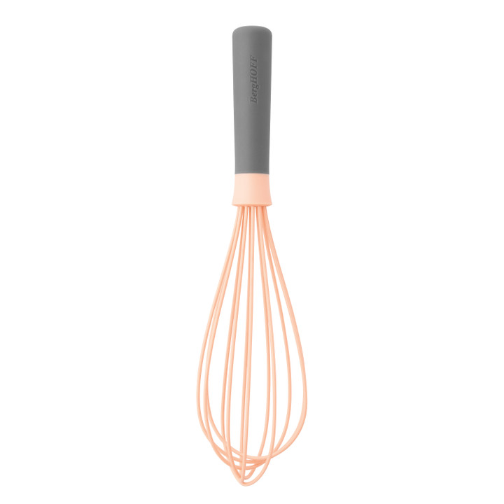 BergHOFF Leo 11" Silicone Whisk, Pink & Grey