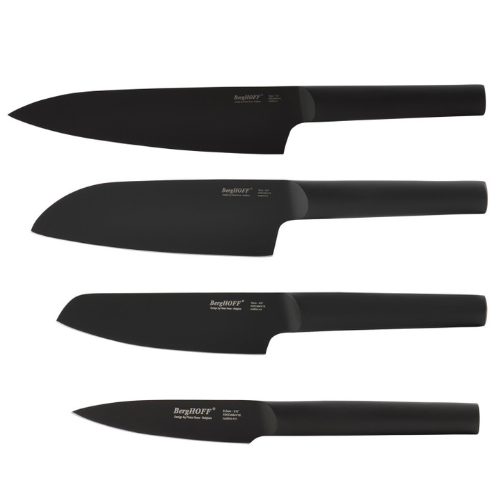 BergHOFF Ron 4 piece Knife Set, Black - Set of 4 Knives