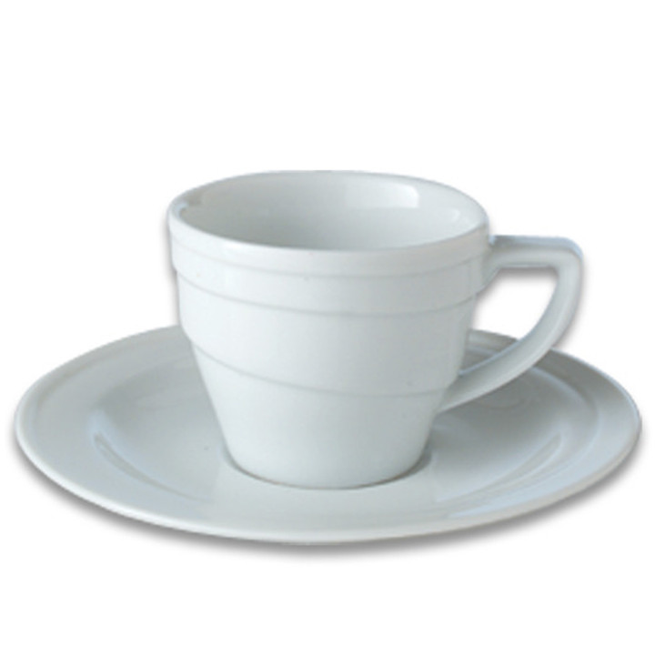 BergHOFF Essentials 3.5oz Porcelain Espresso Cup & Saucer, Each, Hotel