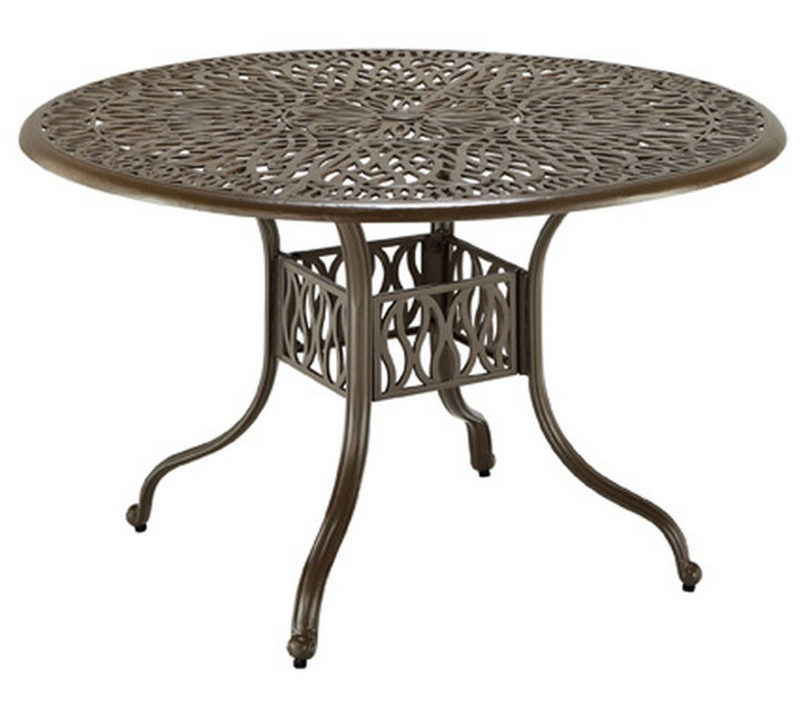 Capri Outdoor Dining Table - Taupe, 48" Diameter