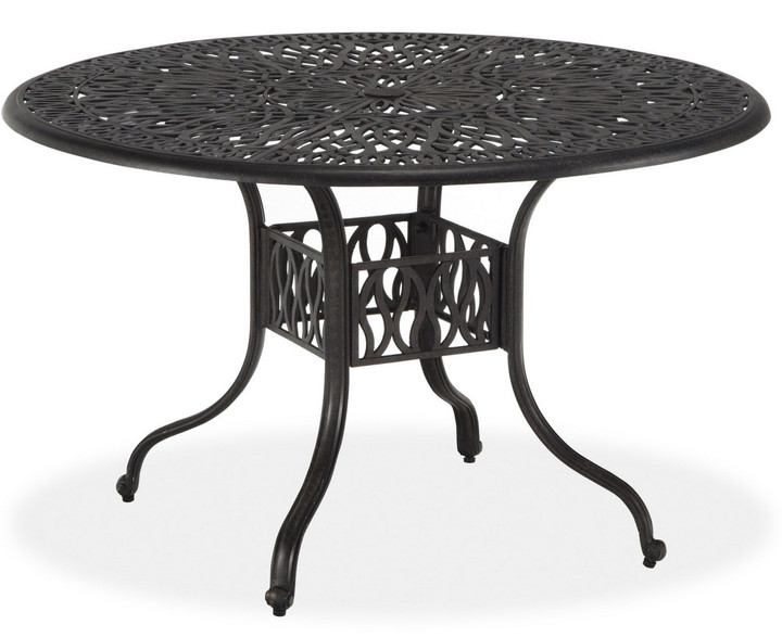 Capri Outdoor Dining Table - Charcoal, 48" Diameter