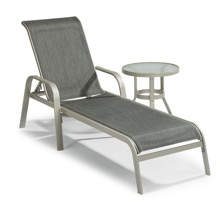 Captiva Outdoor (1) Chaise Lounge and (1) Table Set