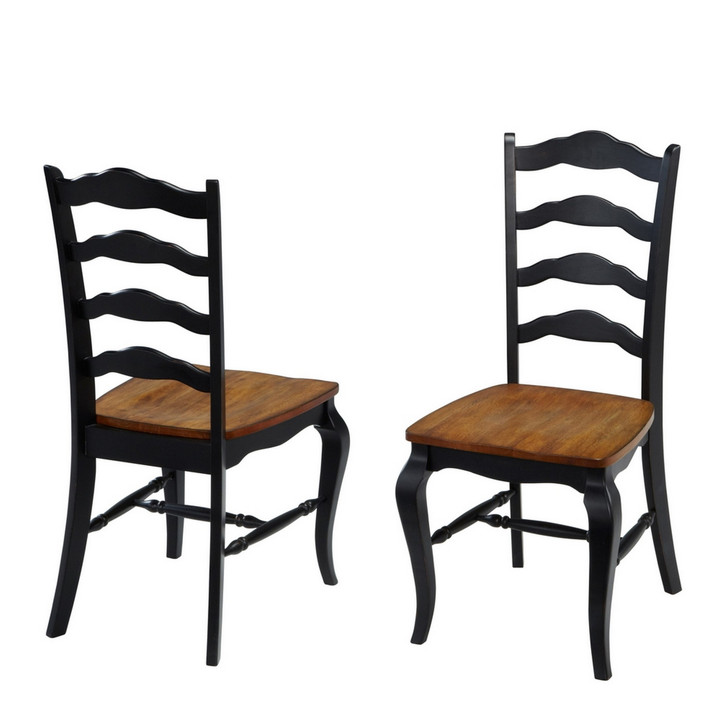 French Countryside Dining Chair Pair - Black