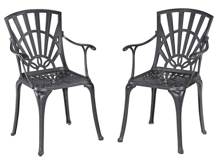 Grenada Outdoor Chair Pair - Charcoal