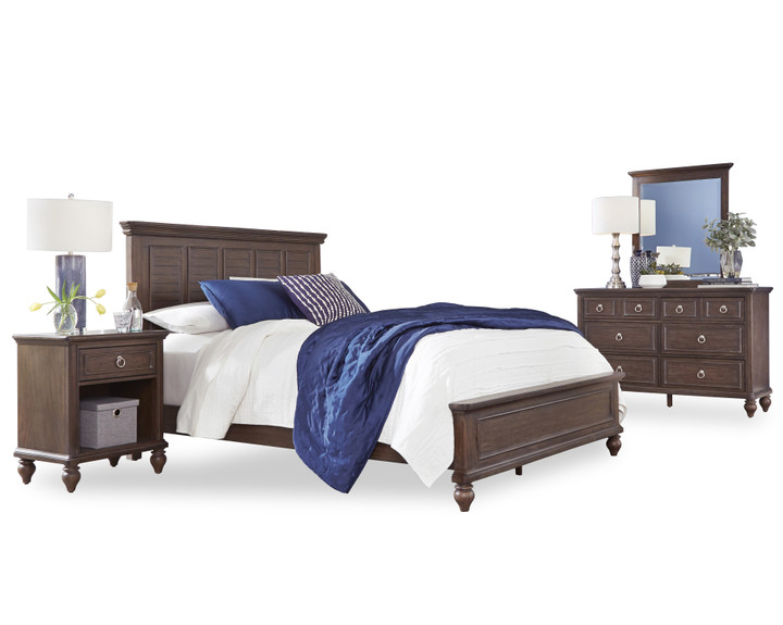 Marie Bed, Nightstand and Dresser with Mirror