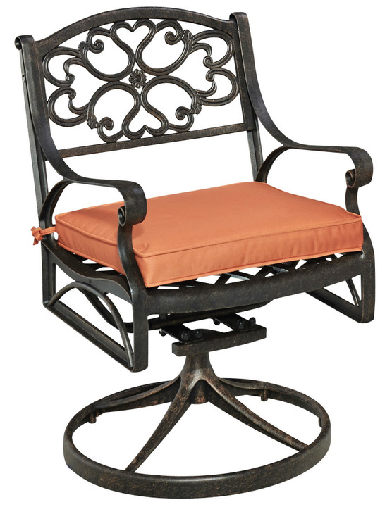 Sanibel Outdoor Swivel Rocking Chair - Bronze with Cushion