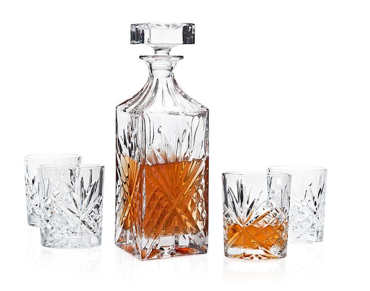 Dublin 5 Piece Whiskey Glass Set with Decanter