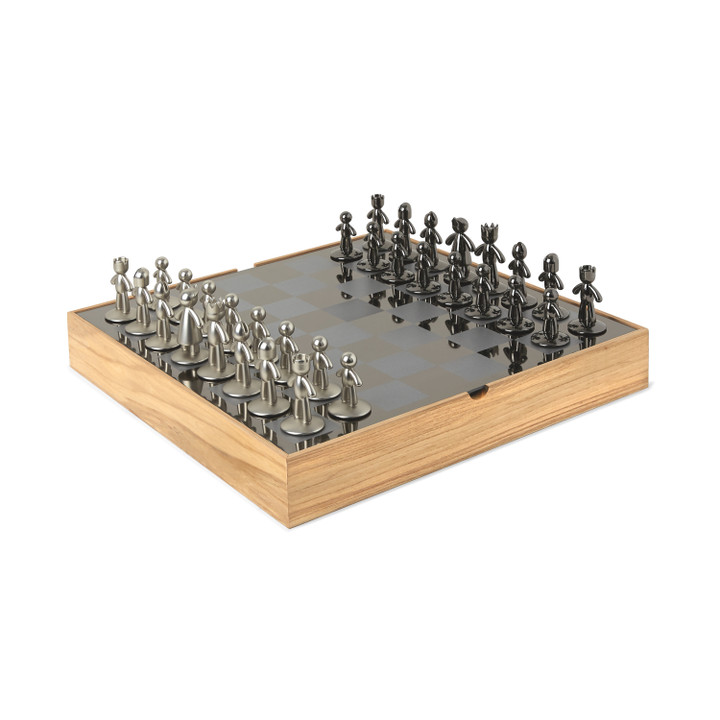 Umbra Buddy Chess Set  Natural (Set of 2)