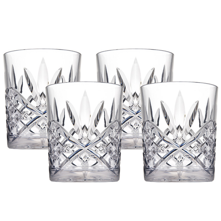 Dublin Acrylic Double Old Fashioned Glasses, Set of 4