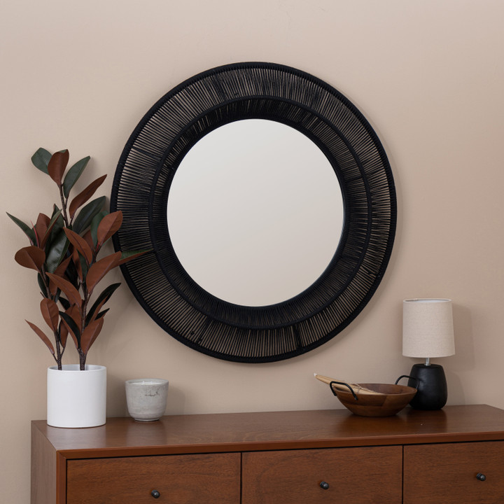 Houston Black Wall Mirror