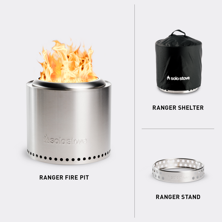 Solo Stove Ranger 2.0 Fire Pit, Stand and Shelter