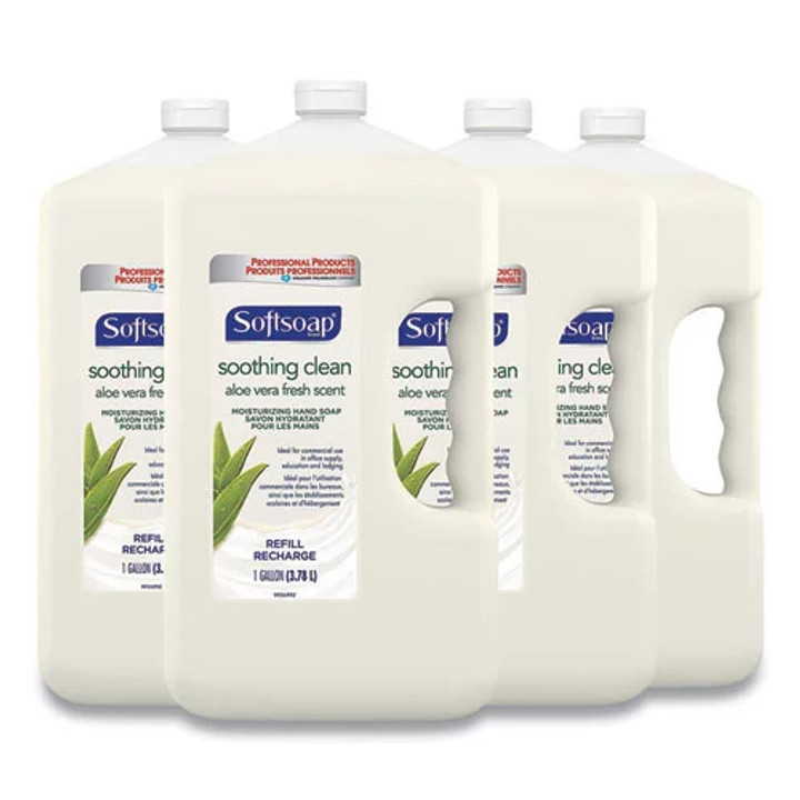 Softsoap 1 Gallon Liquid Hand Soap Refill with Aloe, Unscented (Pack of 4)