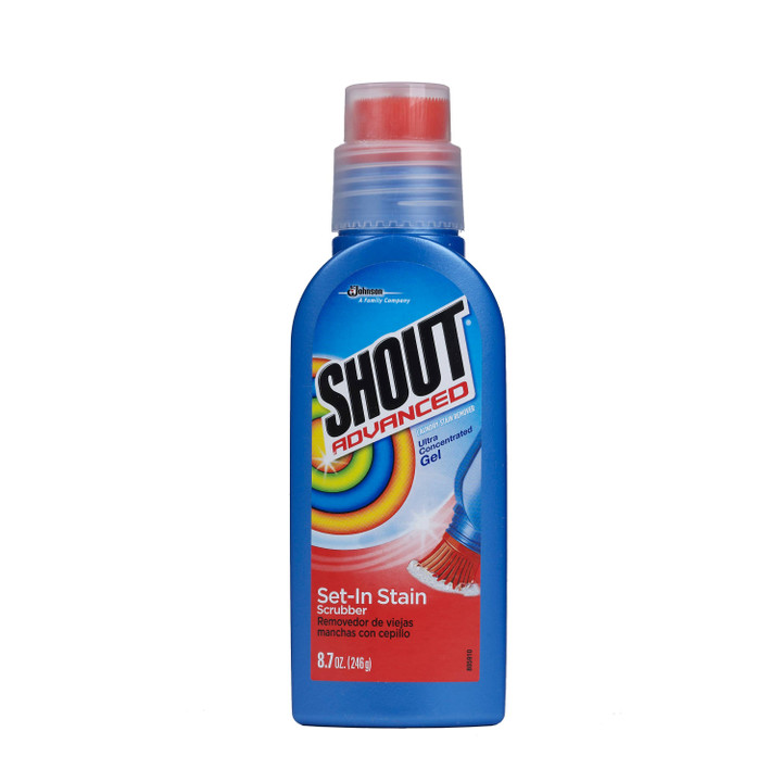 Shout Advanced Stain Remover, Set in Stain Scrubber, (Pack of 8)