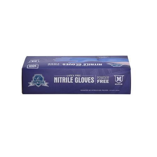 Nitrile Disposable Gloves, 3-mil, Medium, Powder Free, 100 Sheets per Box (Pack of 10)