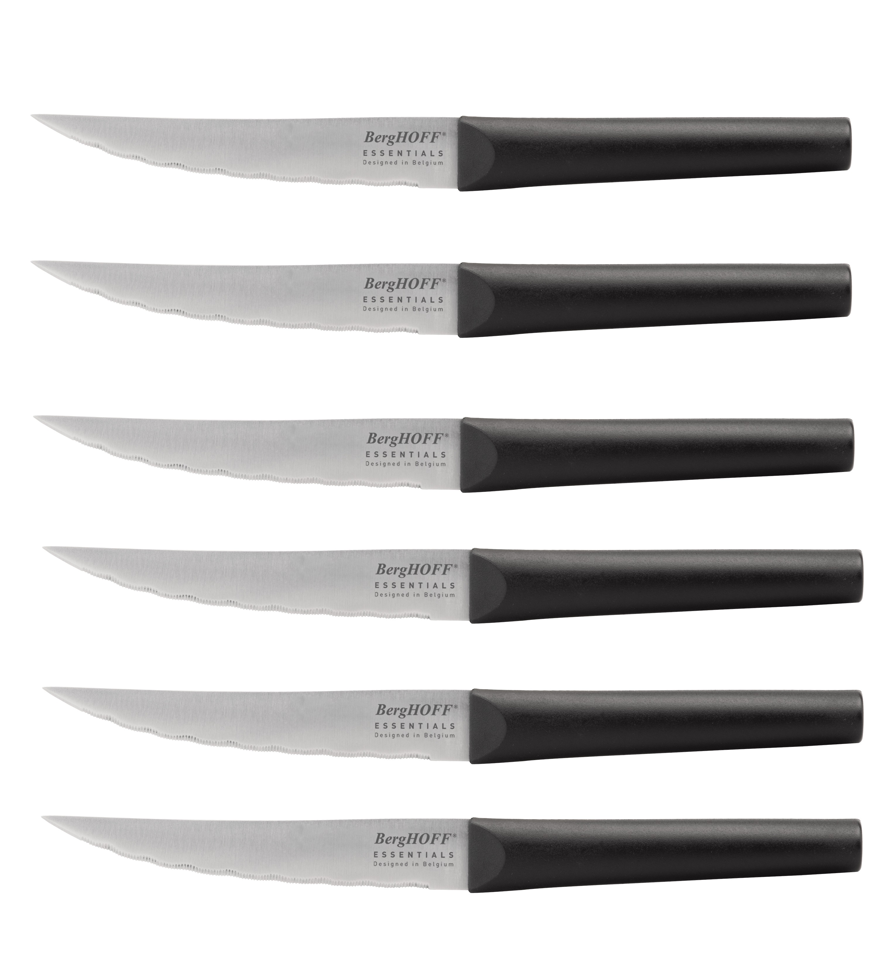 BergHOFF Pakka Wood 12 Stainless Steel Steak Knives, Set of 6