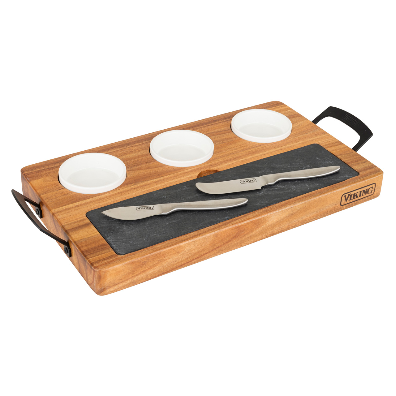 Viking Acacia 2-Piece Paddle and Cutting Board Serving Set