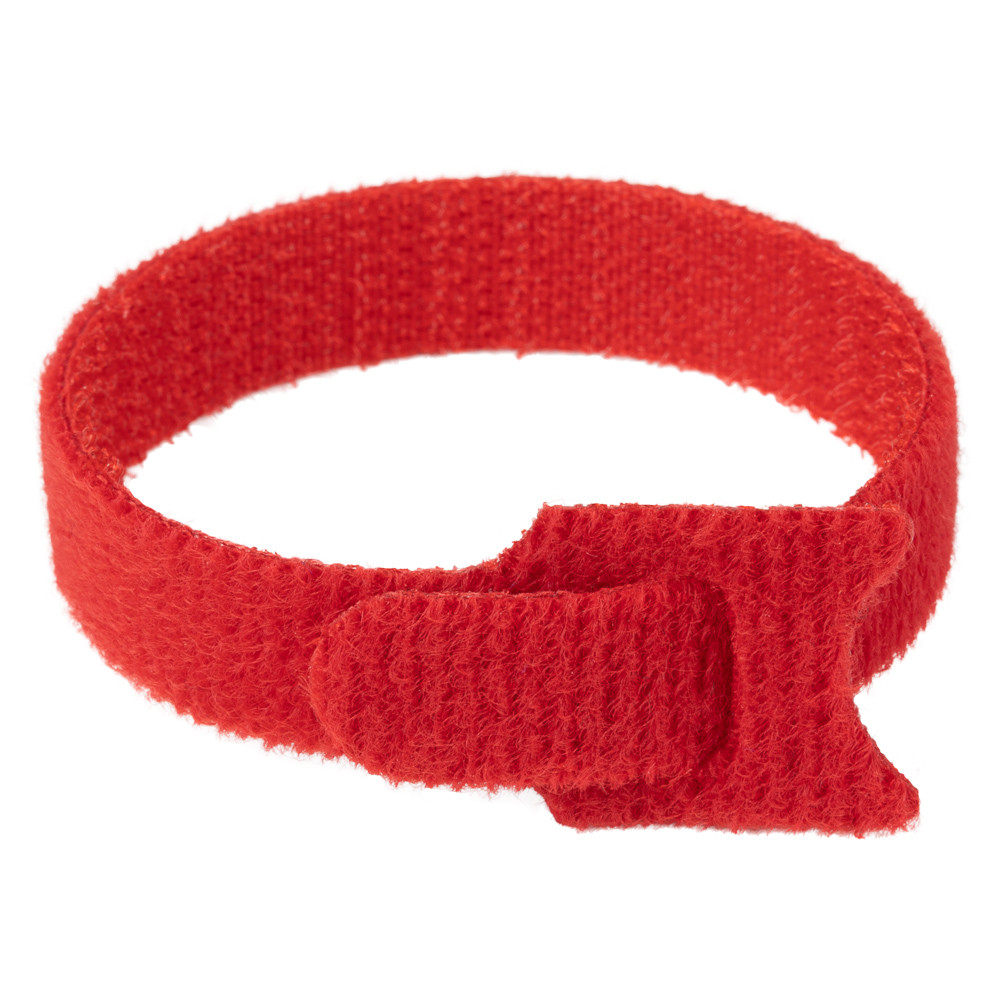 NavePoint 6 Inch Hook and Loop Cable Ties Red - 25 Pack