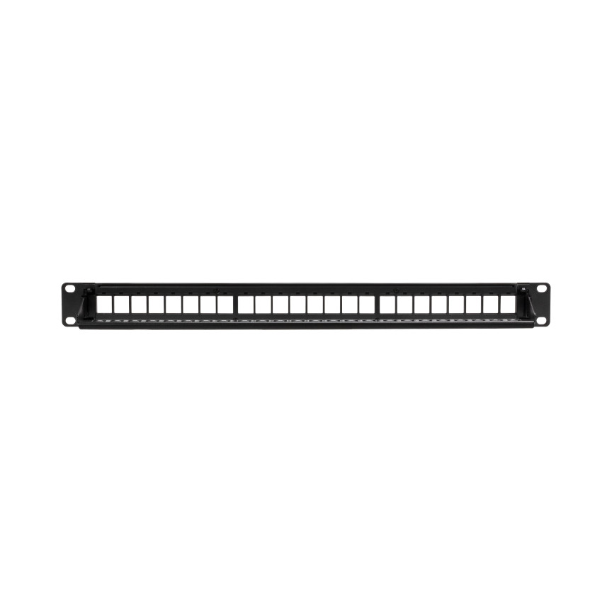 NavePoint 24-Port Modular Patch Panel 1U, Black
