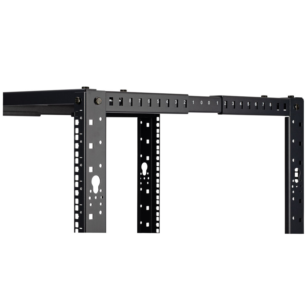 NavePoint 45U Adjustable Depth 4-Post Open Frame Rack