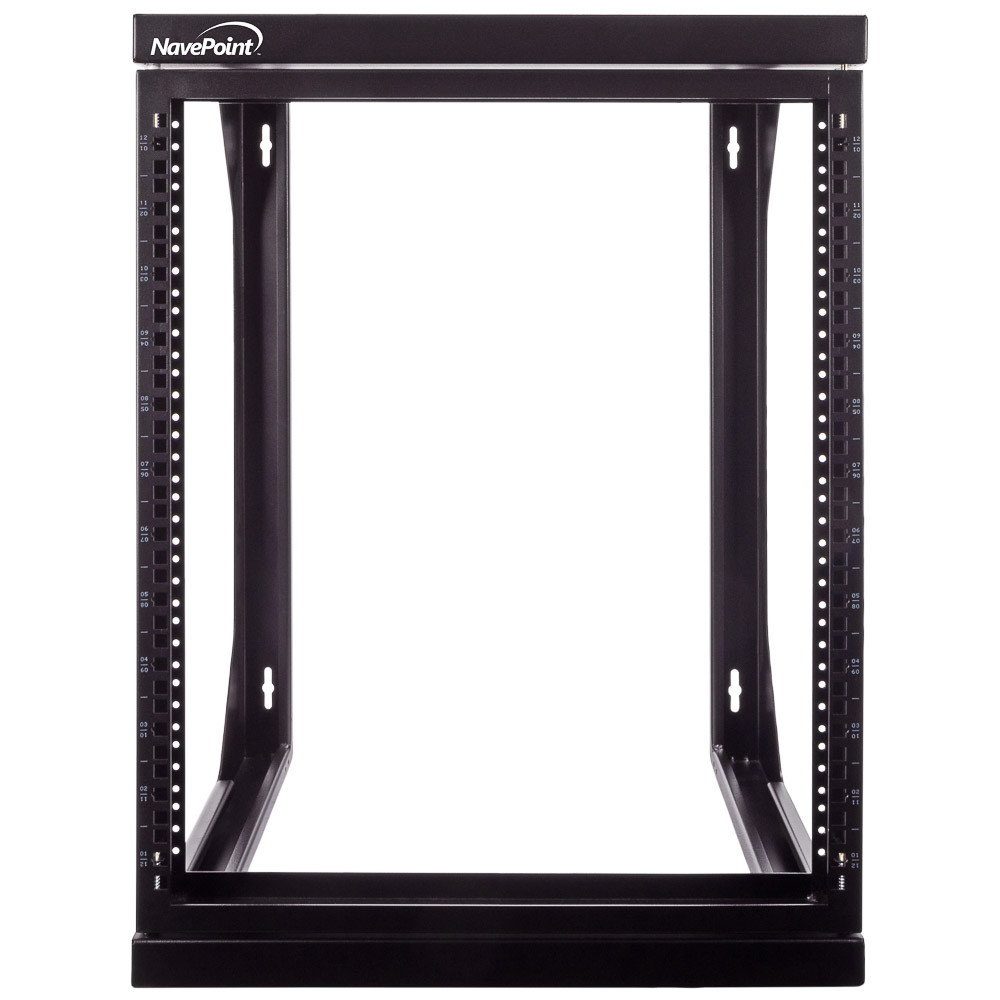 NavePoint 12U Swing Gate Wallmount Rack