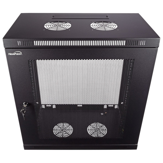 NavePoint 12U 13 Inch Patch Panel Depth Perforated Networking Cabinet (Performance Series)