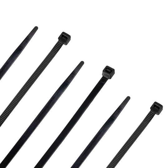 NavePoint 6 Inch Nylon Black Cable Ties 50 Lbs - 100 Pack