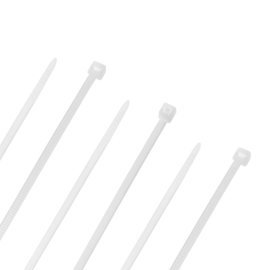NavePoint 12 Inch Nylon White Cable Ties 40 Lbs - 100 Pack