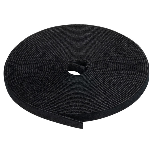 NavePoint 1/2 Inch Roll Hook & Loop Cable Ties - 33ft Black