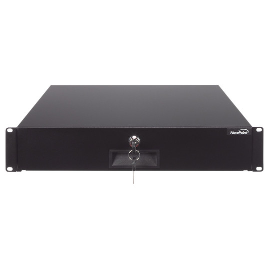 NavePoint 2U Rack Mount Drawer With Lock And Key