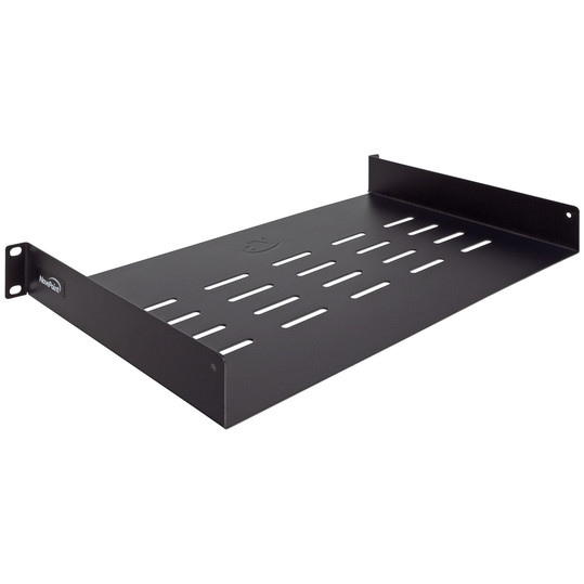 NavePoint 1U Vented Rack Tray Universal Rack Tray 10" (250mm) Deep No Lip