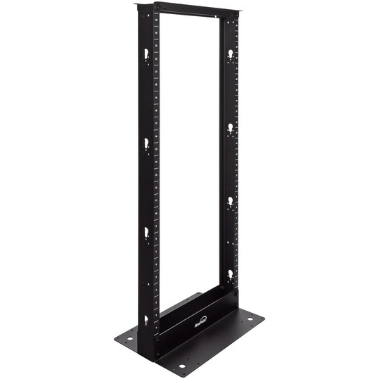NavePoint 25U Aluminum 2-Post Open Frame Server Rack Threaded